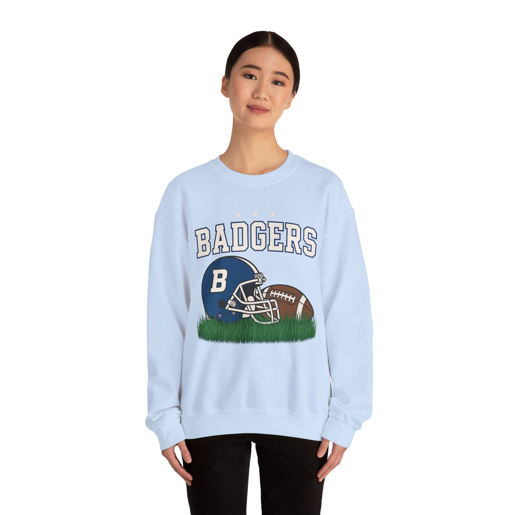 Badgers Football Unisex Sweatshirt, Cozy Crewneck, Sportswear, Gift for Fans, College Apparel, Game Day Outfit
