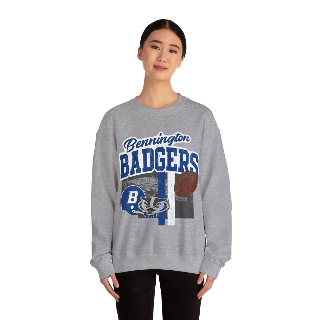 Bennington Badgers Crewneck Sweatshirt, Cozy Sportswear, Unisex Sweatshirt, Perfect for Game Days, School Spirit Apparel, Casual Wear