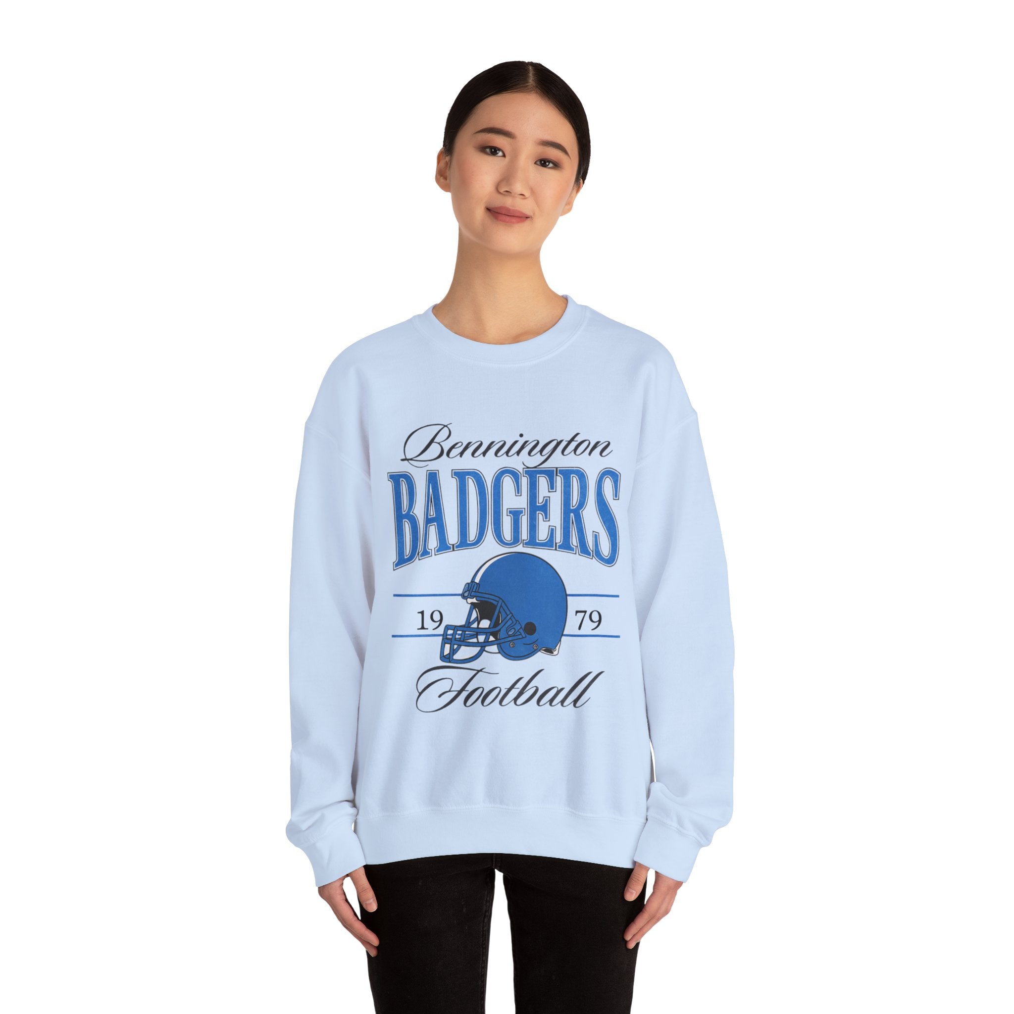 Vintage Style Badgers Football Crewneck Sweatshirt, Unisex Sports Sweatshirt, Casual College Apparel, Game Day Clothing, Gift for Fans